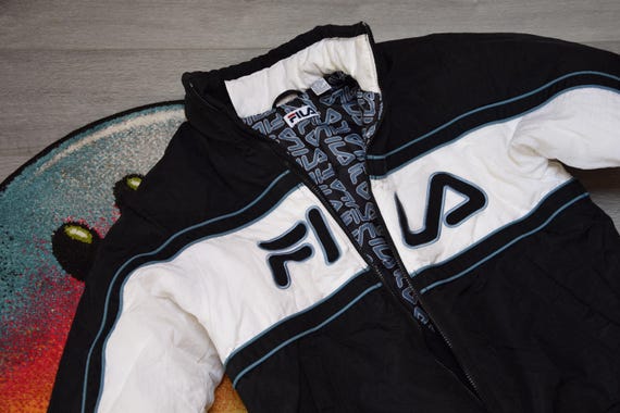 Fila black and white jacket sales