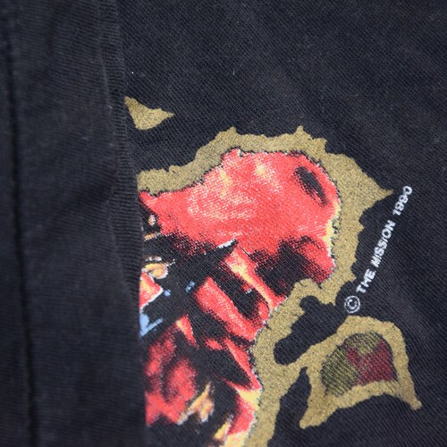 90s Vintage The Mission shirt Size X Large vtg black goth rock band shops tee Sz XL Single stitch