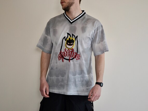 芸能人愛用 90s Dye Tie Gray Vtg Large X Size Shirt Spitfire Vintage トップス