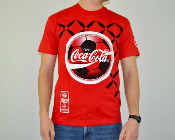 90s vintage Coca Cola shirt Size Medium vtg red s… - image 2