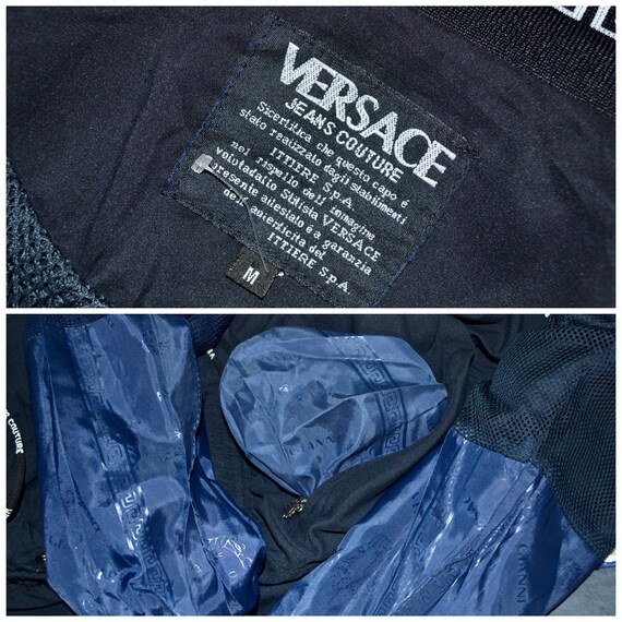 Vintage VERSACE jacket Size Medium Vtg black luxu… - image 8