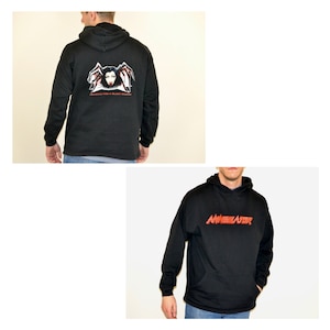90s vintage Annihilator hoodie Size X Large Vtg black thrash metal rock band shirt Sz XL (Vintage metal shirt, vtg band shirt)