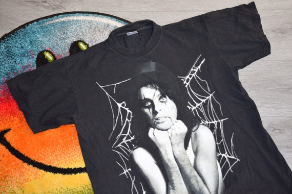 90s vintage Alice Cooper shirt Size Medium vtg bl… - image 1