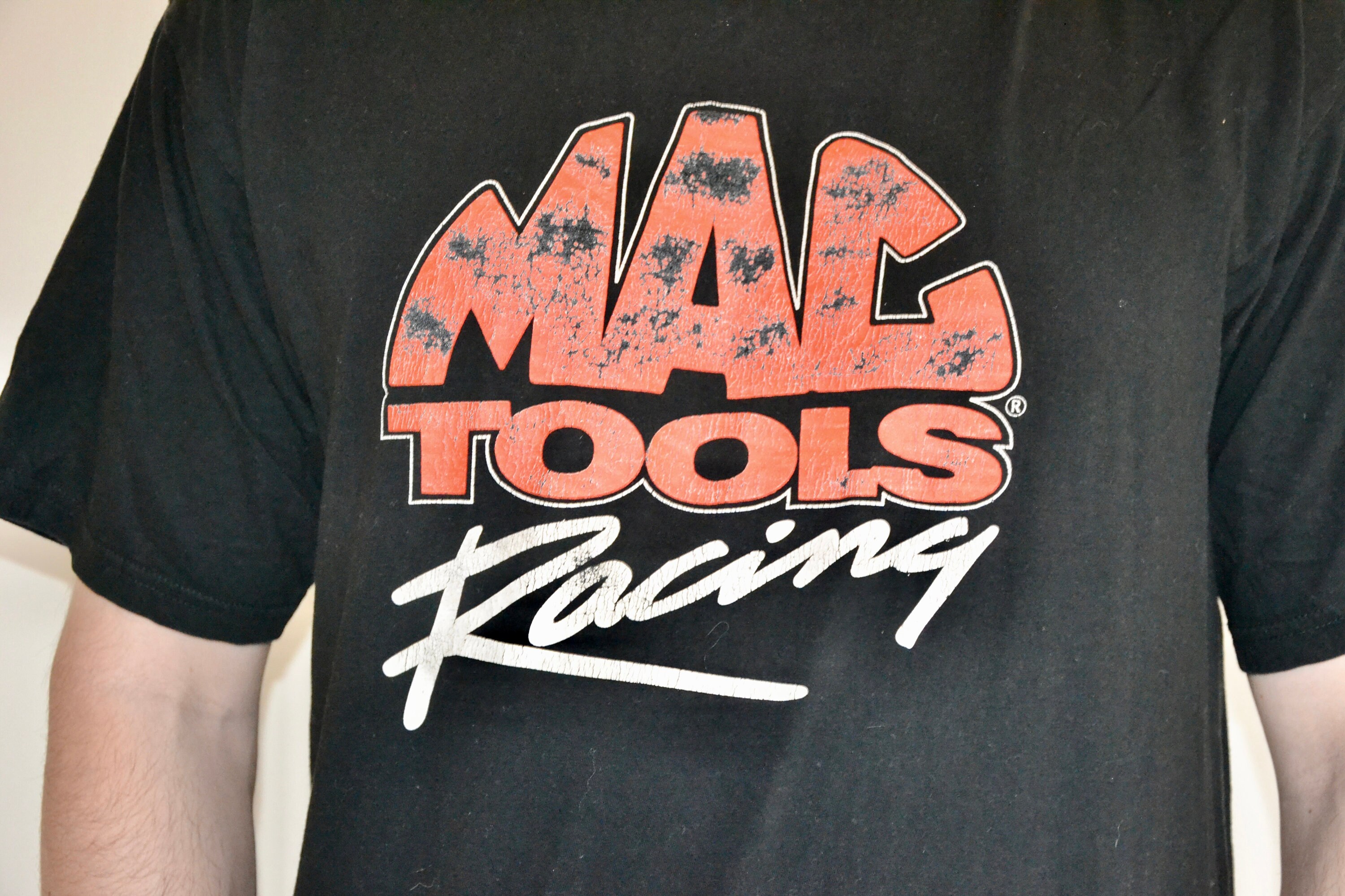 90s Vintage Mac Tools Racing Shirt Size X Large Vtg Black Sports