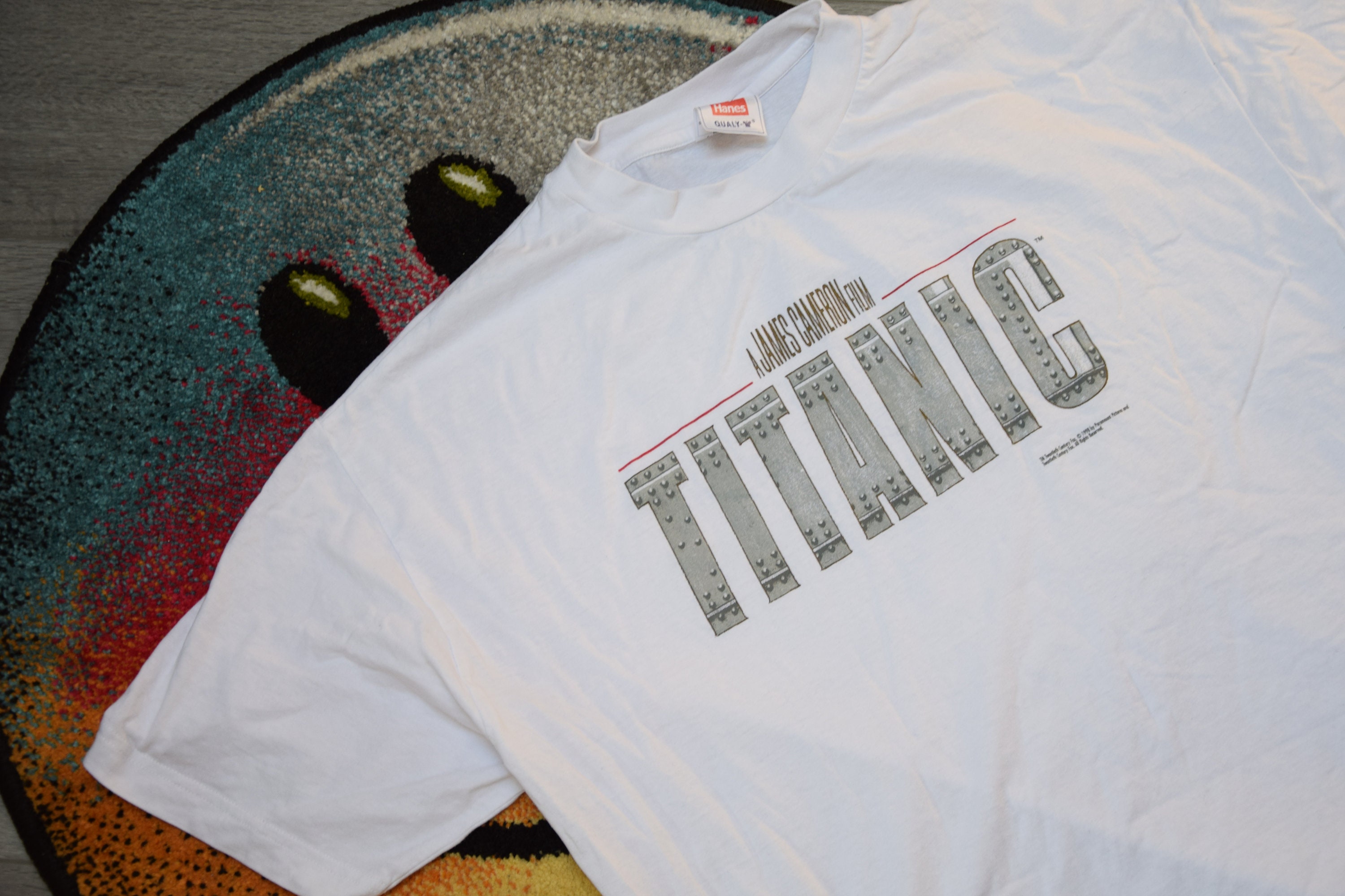 90s Vintage Titanic Shirt Size XL Vtg White Movie Promo Tee Sz Xl 