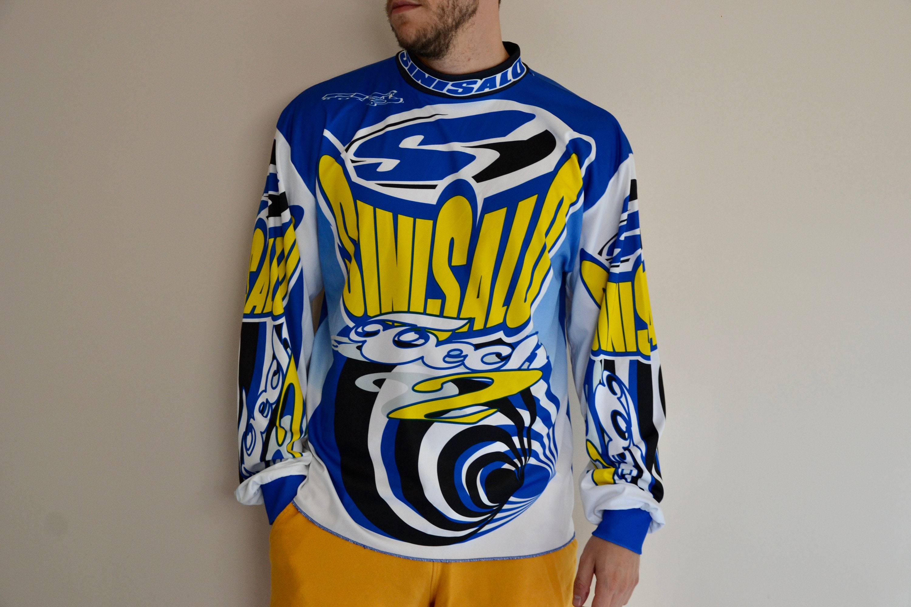90s Vintage Sinisalo Racing Motocross Jersey Size X Large Vtg