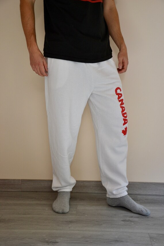 90s Vintage Canada Sweatpants Size X Large Vtg White Pants vtg