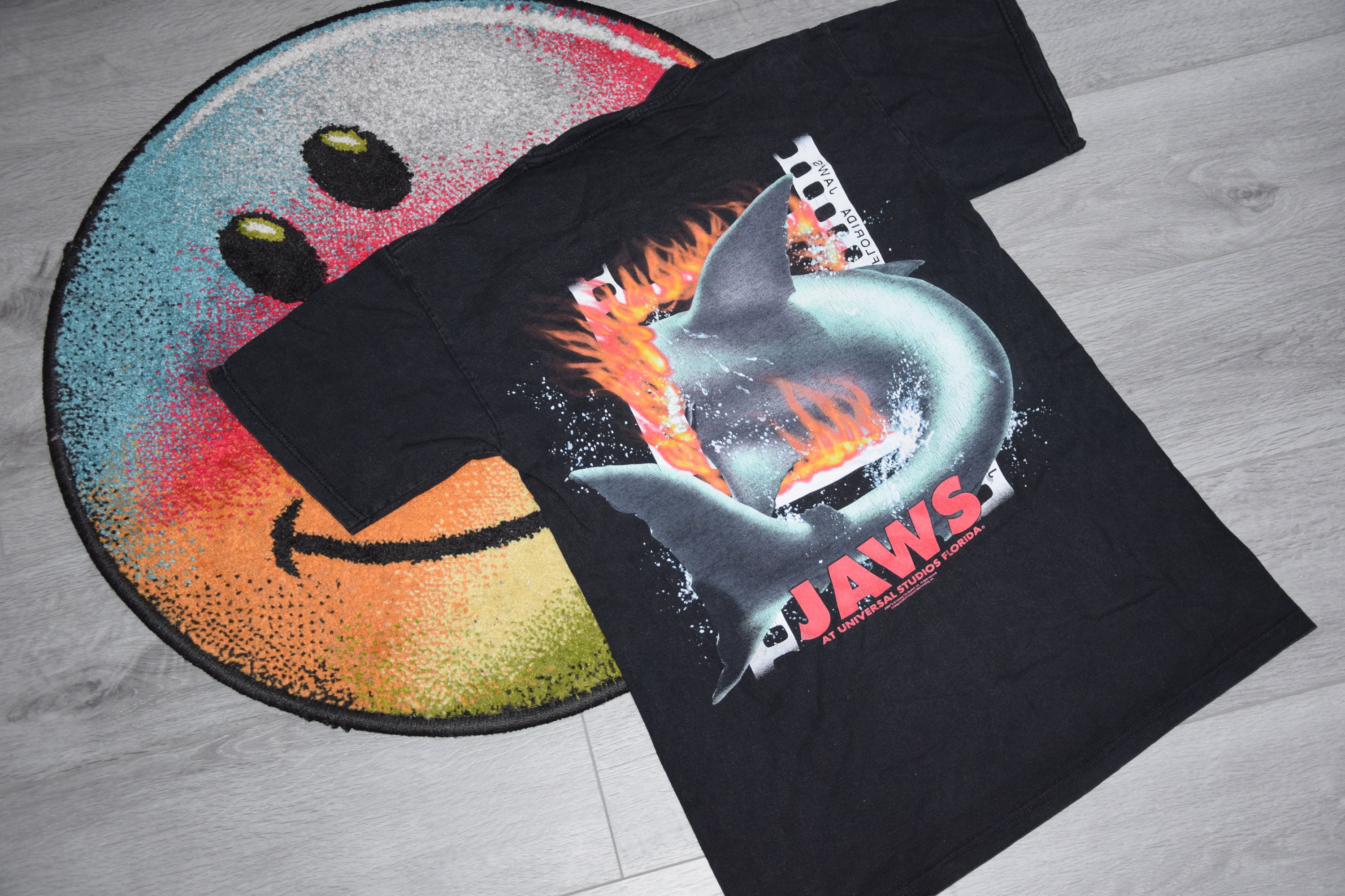 90s Vintage Jaws Shirt Size Medium Vtg Black Horror Movie 90s Vintage Jaws Shirt Size Medium Vtg Black Horror Movie