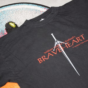 90s Vintage Braveheart shirt Size X Large vtg black William Wallace Clan historic movie tee Sz XL