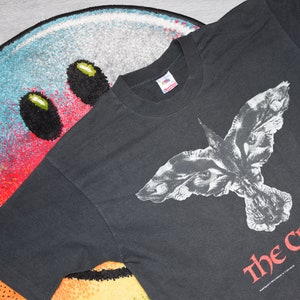 90s Vintage The Crow camisa Tamaño Grande vtg descolorido negro Brandon Lee película promo goth tee Sz L