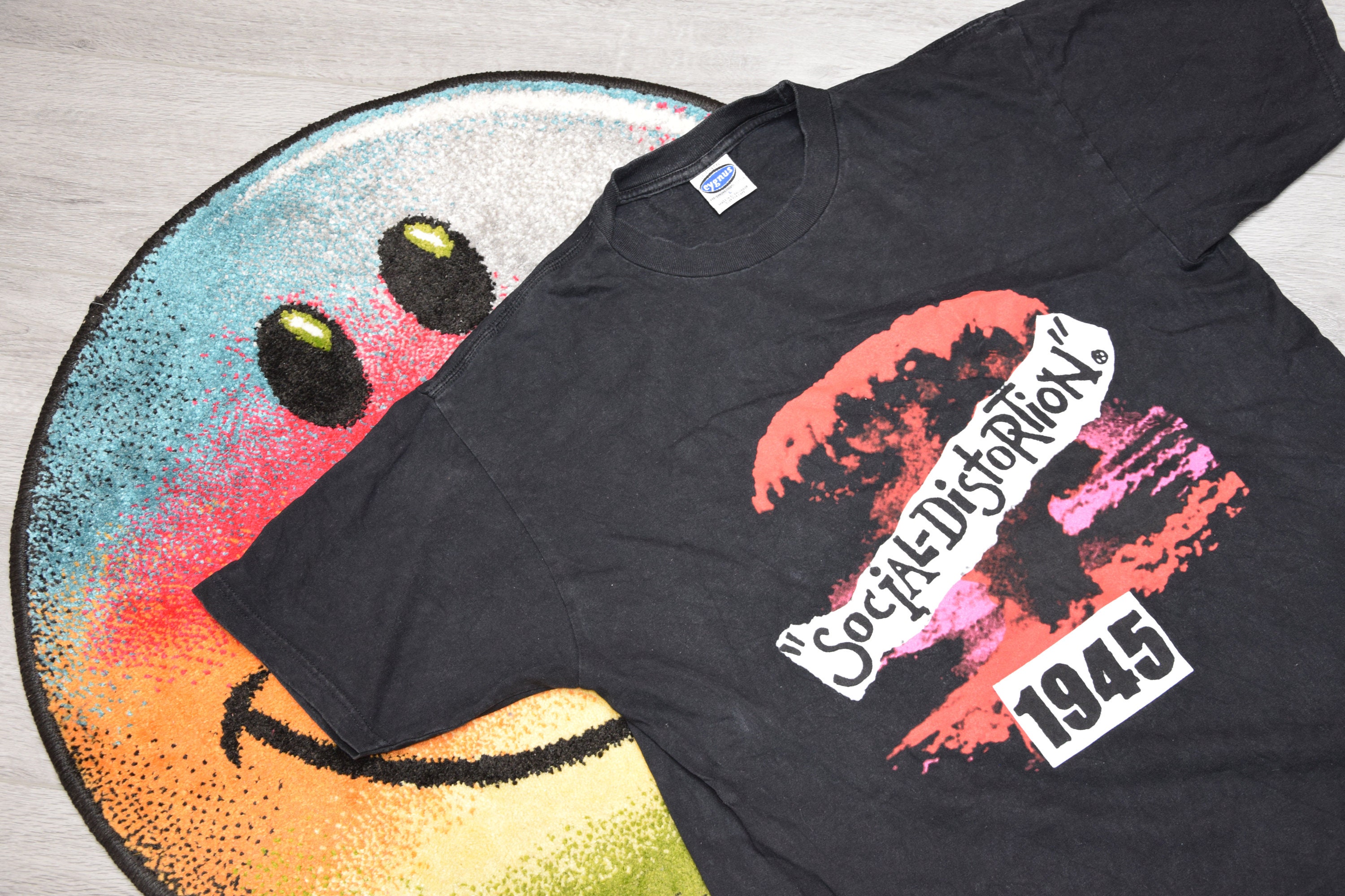 Vintage Social Distortion Shirt Size Large Vtg Black 1945 Vintage Social Distortion Shirt Size Large Vtg Black 1945