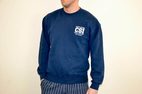 ヴィンテージ CSI スウェットシャツ サイズ L ヴィンテージ ブルー 