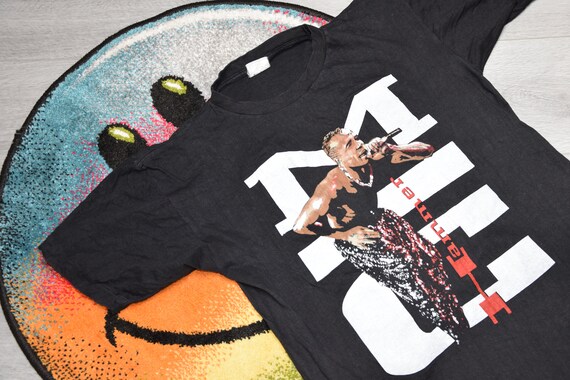 90s Vintage MC Hammer Shirt Size Medium Vtg Black You Can