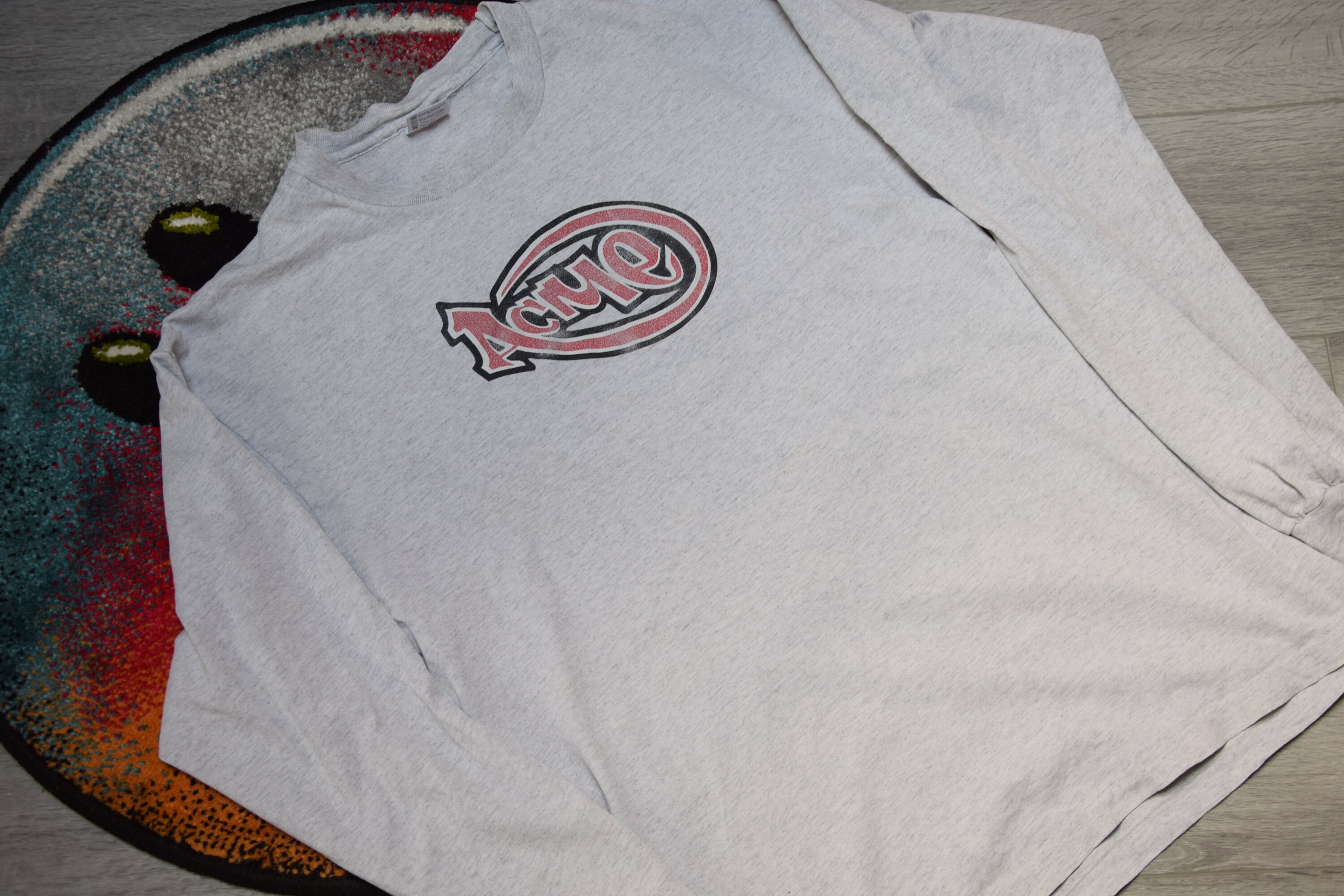 90s Vintage Acme Skateboarding Shirt Size X Large Vtg Gray