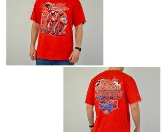 Vintage Assen Superbike shirt Size XL Vtg red motocross Motorcycle jersey vtg racing tee