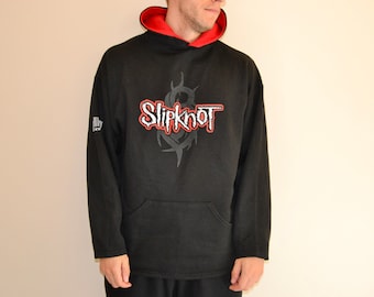 Vintage Slipknot hoodie Size X Large vtg black self titled promo shirt nu metal band tee Sz XL (vintage metal hoodie, Alternative hoodie)