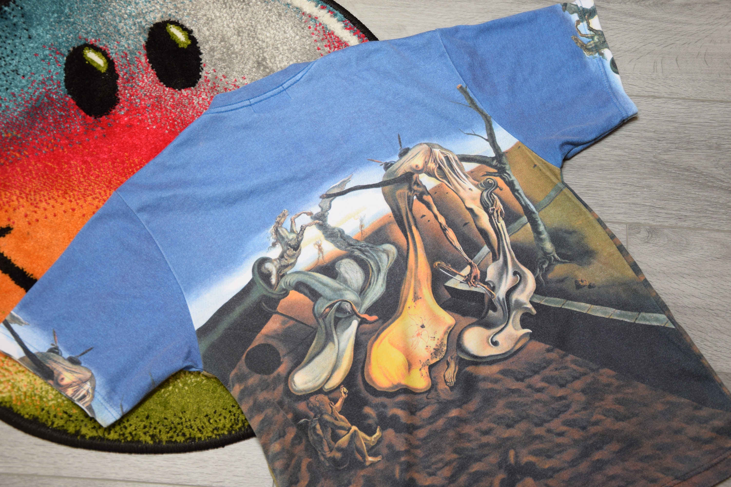 90s Vintage Salvador Dali Shirt Size Large Vtg All Over Print