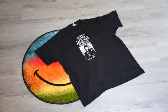 90s Vintage Janet Jackson Shirt Size X Large Vtg Black Rhythm