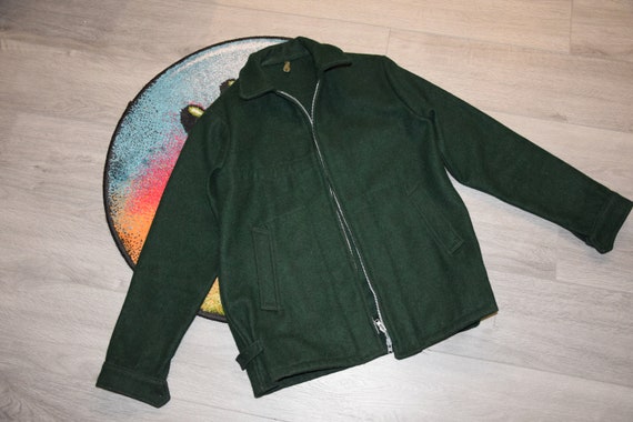 70s 80s Vintage Scout Jacket Size Small Vtg Green Heritage Wool Coat Sz 36 ralph Lauren RRL Double R Southwestern Scout Association Etsy