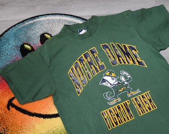 90s vintage Notre Dame shirt Size X Large Vtg green Fighting Irish football shirt  tee Sz Xl (vtg rugby jersey, Super Bowl)