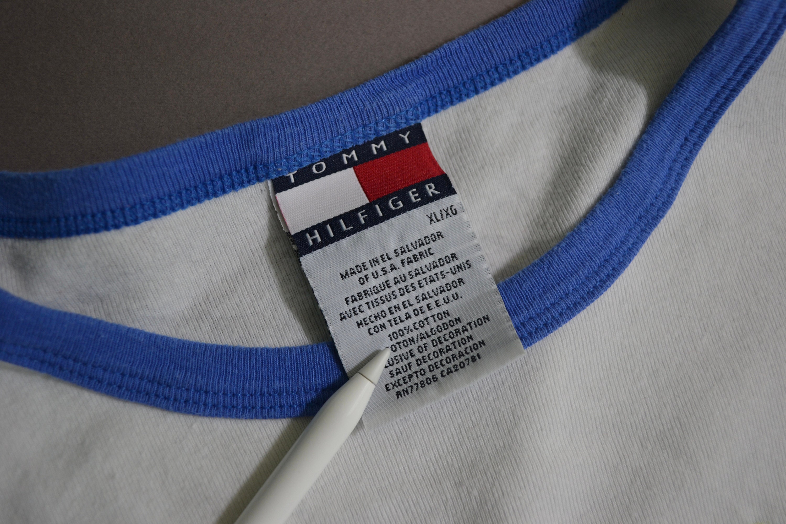 90s Vintage Tommy Hilfiger Shirt Size Xxl Vtg White Big Flag - Etsy