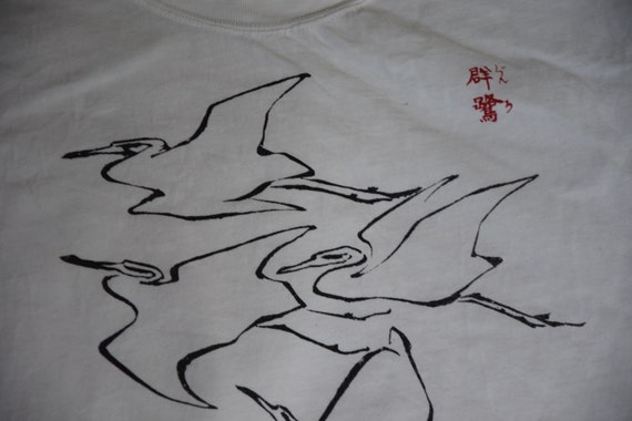 90s vintage Katsushika Hokusai shirt Size X Large… - image 3