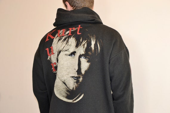 90s Vintage Nirvana Hoodie Size X Large Vtg Black Grunge Band