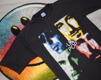Vtg 1997 U2 Pop Mart Concert T-shirt Black XL 90s Rock Band - Etsy