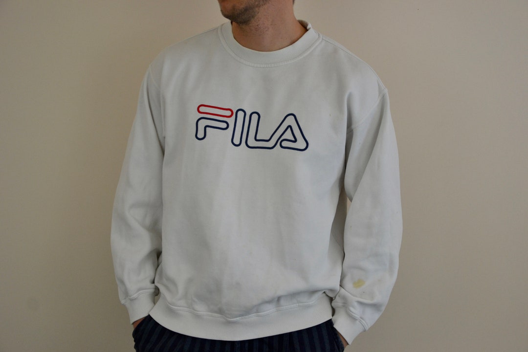 Vintage Fila Sweatshirt Size X Large Vtg White Embroidered Big Logo Sports Sweat Shirt Sz Xl vtg Rave Sweatshirt, Vintage Track Top, Kappa - Etsy Vintage Fila Sweatshirt Size X Large Vtg White Embroidered Big Logo Sports Sweat Shirt Sz Xl vtg Rave Sweatshirt, Vintage Track Top, Kappa - Etsy