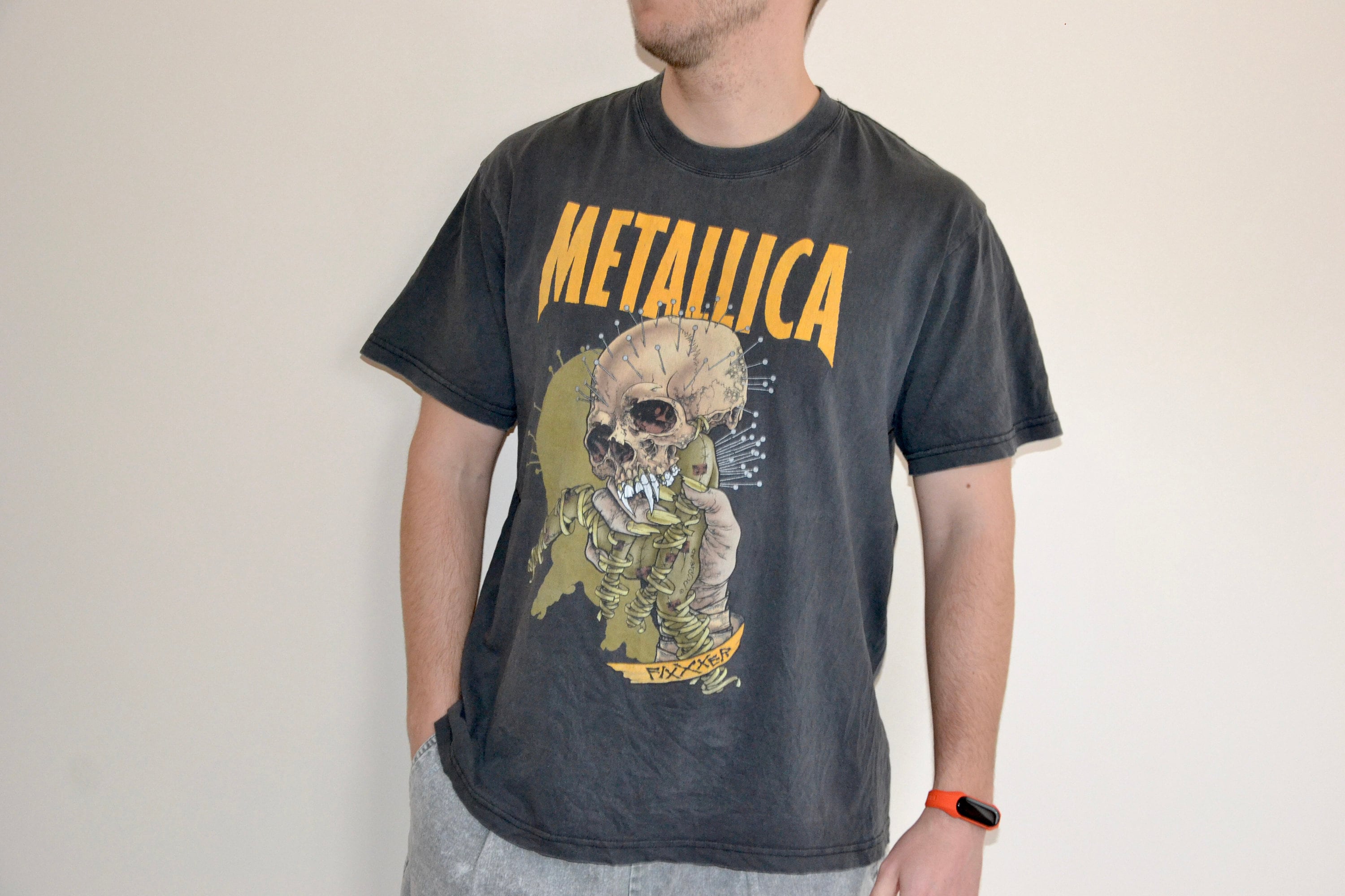 90'sヴィンテージMETALLICAメタリカバスヘッドバンドロックTシャツXL