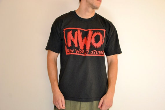 90s vintage NWO shirt size XL vtg black New World… - image 1