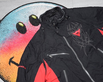 90s vintage Dainese Jacke Size Large Vtg rot schwarz Motocross RACING Motorrad jkt Sz 54 (IXS, Moto Jersey, Vintage Moto Equipment)