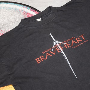 90s Vintage Braveheart shirt Size X Large vtg black William Wallace Clan historic movie tee Sz XL (2)