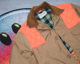 Vintage 1970s Black Sheep Duck Canvas Brown Orange Plaid Hunting
