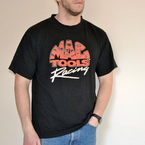 製　90s MAC TOOLS レーシング刺繍ベスト 黒 90s Vintage Mac Tools Racing Shirt Size X Large Vtg Black Sports