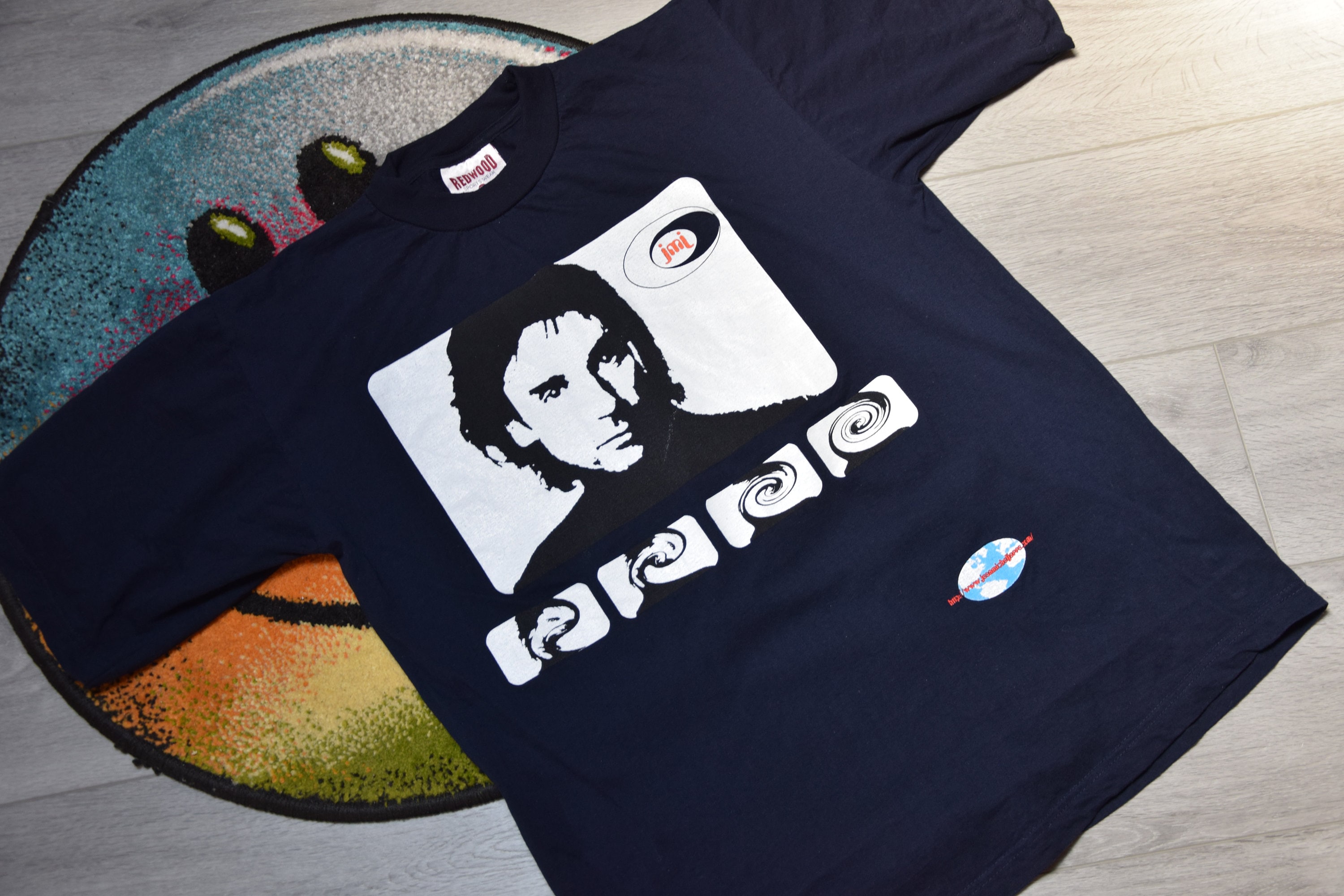 90s Vintage Jean Michel Jarre Shirt Size X Large Vtg Blue