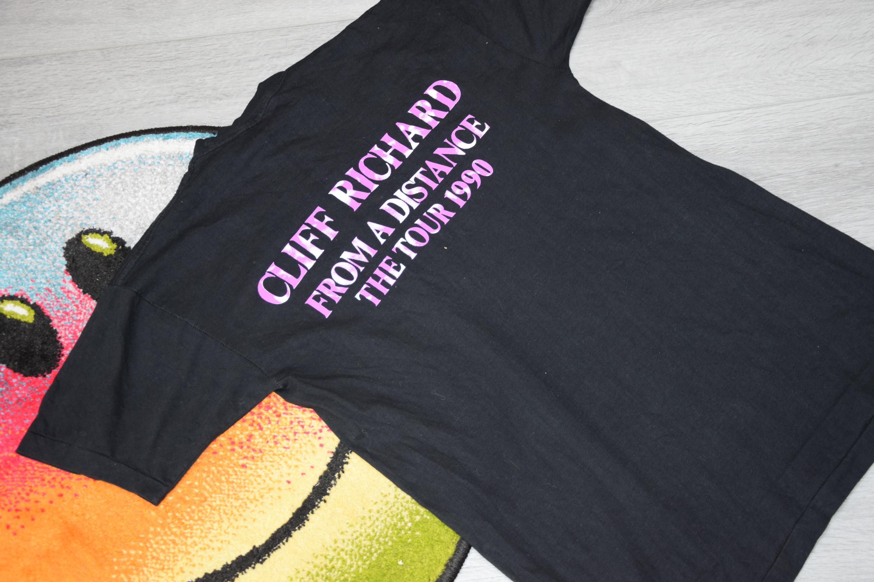 90s Vintage Cliff Richard Shirt Size Large Vtg Black From a