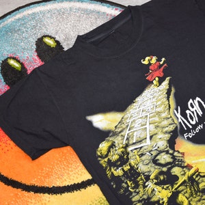 L * Vtg 90s KORN Longsleeve Anime T Shirt * Giant Tour Nu L * Vtg 90s KORN Longsleeve Anime T Shirt * Giant Tour Nu