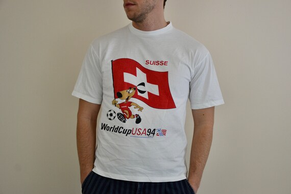 Switzerland National Team T-Shirt Swiss Jersey Vintage Tee Switzerland National Team T-Shirt Swiss Jersey Vintage Tee