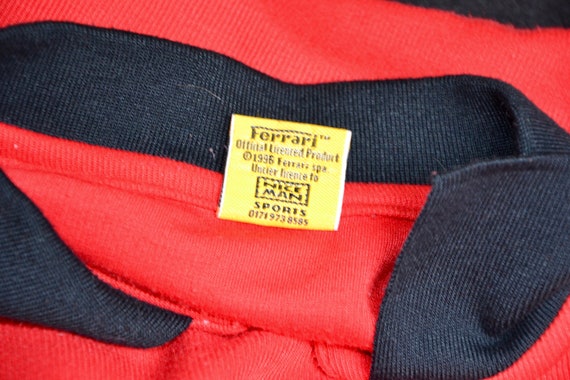 90s vintage Ferrari polo Size XX Large vtg Red F1… - image 7