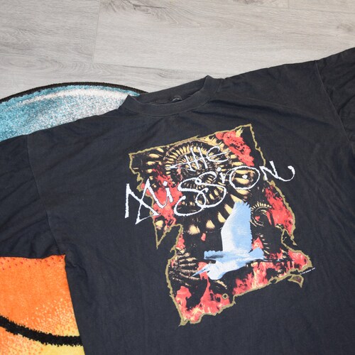 90s Vintage The Mission shirt Size X Large vtg black goth rock band shops tee Sz XL Single stitch