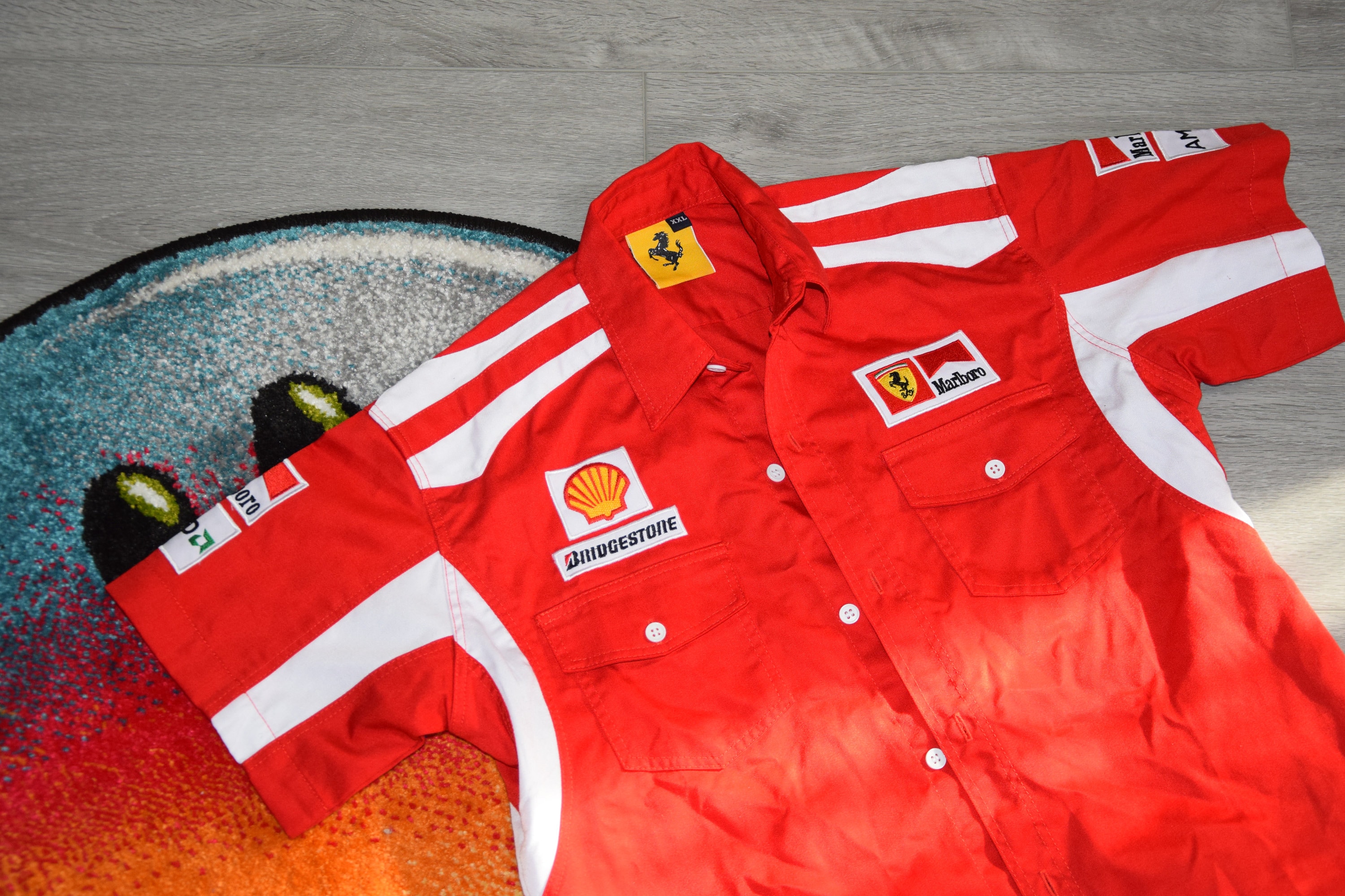 Scuderia Ferrari Marlboro F1 PUMA polo shirt Vintage XL Pit Crew Men  Vodafone