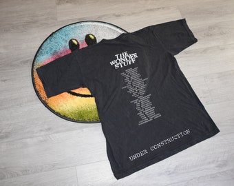 90s Vintage Wonder Stuff Shirt Size X Large Vtg Black Idiot Under