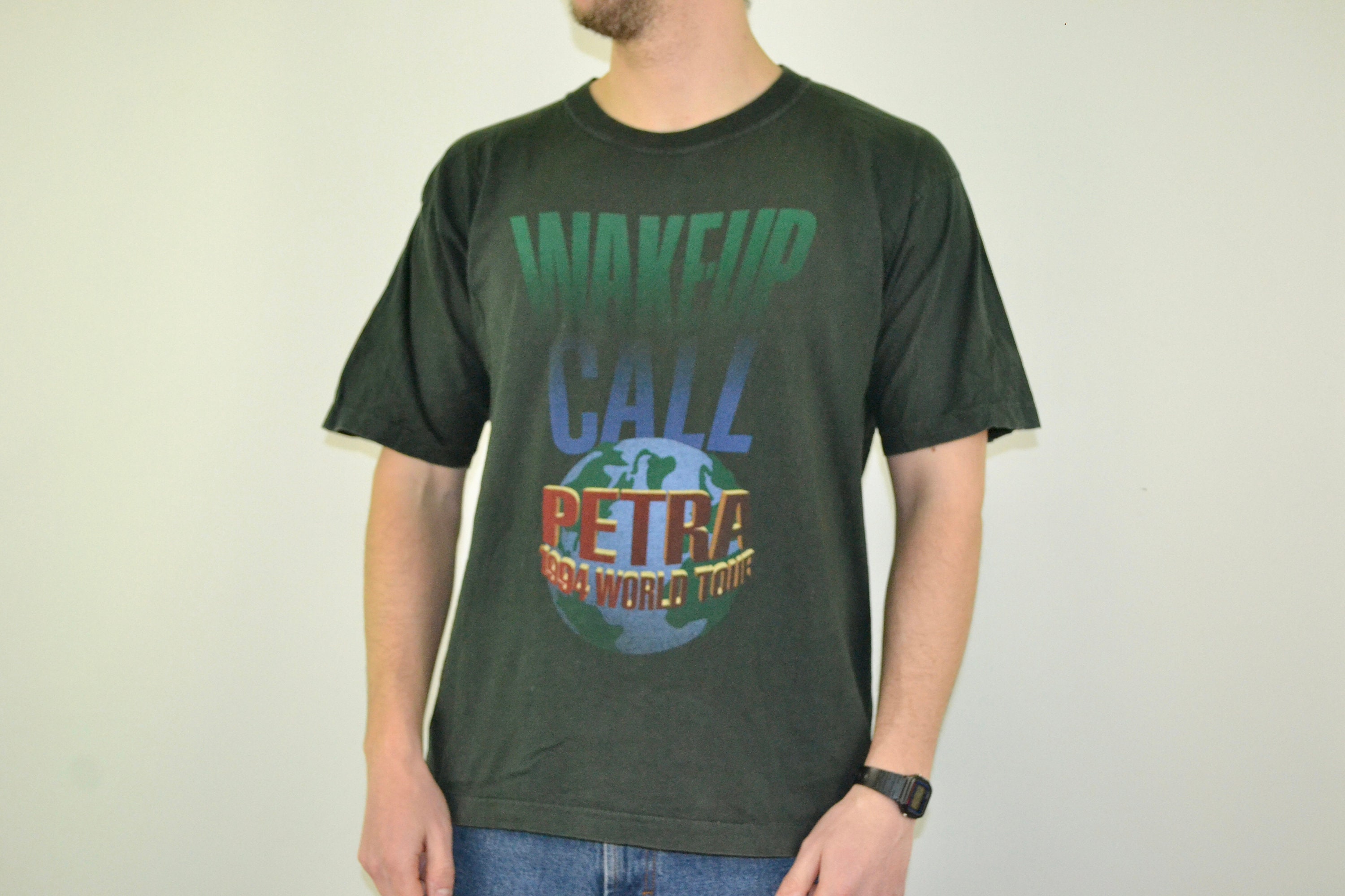 90s Vintage Petra Shirt Size X Large Vtg Faded Black Christian 