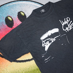 Camisa Hugo Pratt vintage de los años 90 Tamaño Grande Vtg negro pintor italiano bd comics Corto Maltés camiseta Sz L