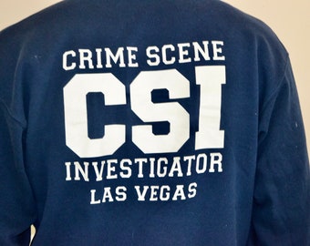 ヴィンテージ CSI スウェットシャツ サイズ L ヴィンテージ ブルー 
