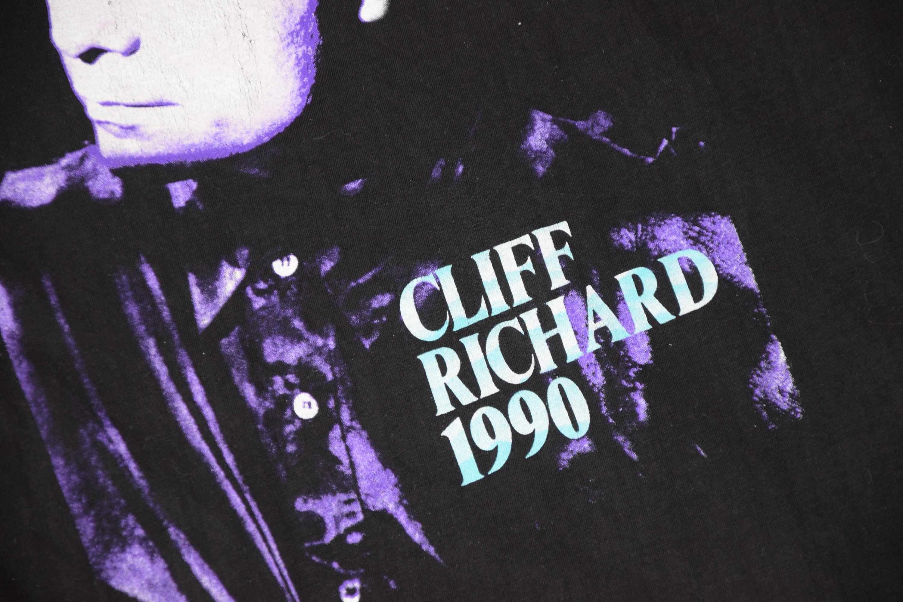 90s Vintage Cliff Richard Shirt Size Large Vtg Black From a