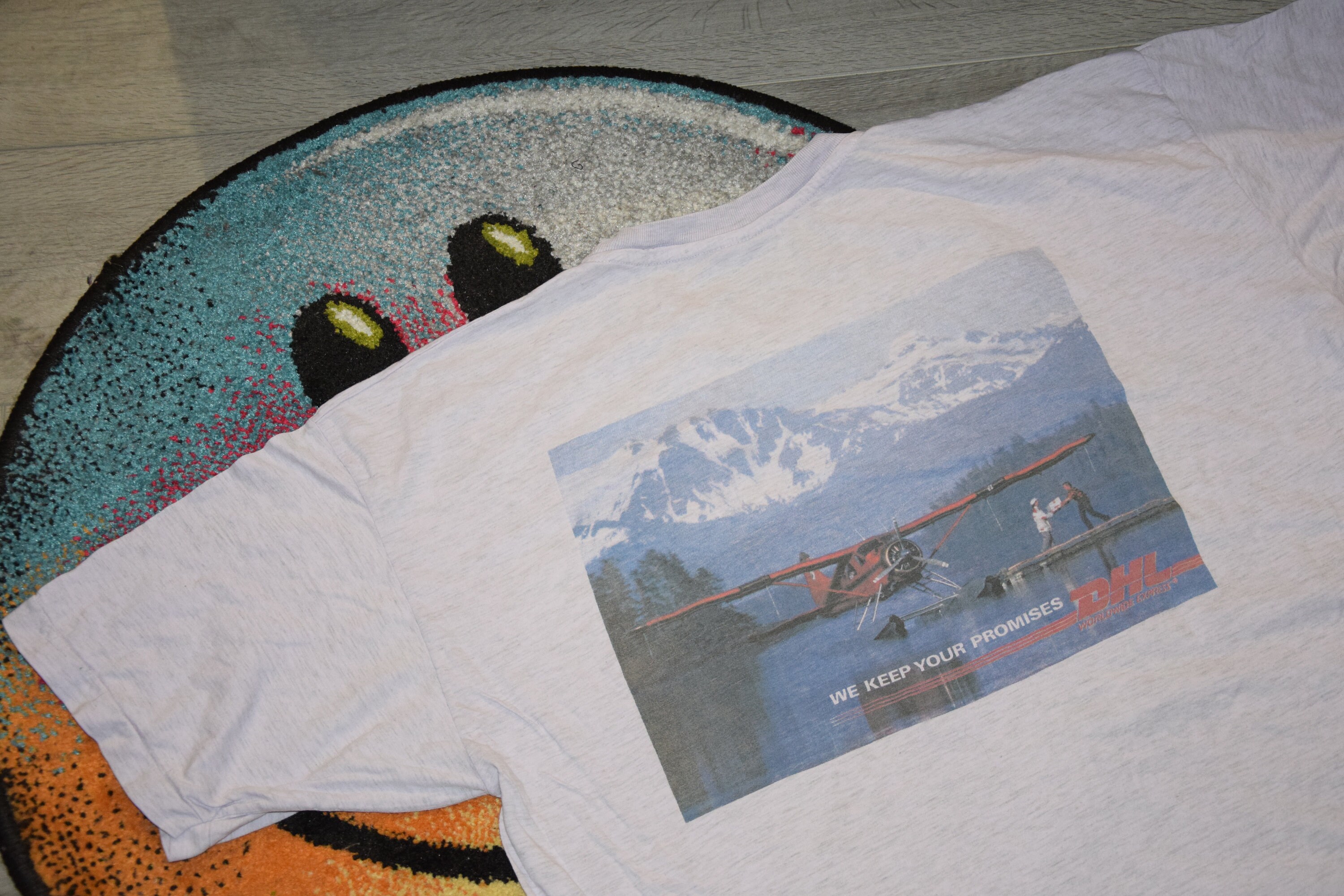 90s Vintage DHL shirt Size X Large vtg purple Worldwide Express tee Sz XL (Simply the best, vintage post clothes, We keep your promises)