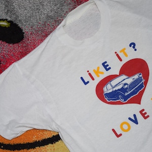 80 年代ヴィンテージ BMW ミニ クーパー シャツ サイズ L ヴィンテージ ホワイト レーシング スポーツ カー T シャツ サイズ L (ヴィンテージ カー シャツ、ヴィンテージ BMW T シャツ)