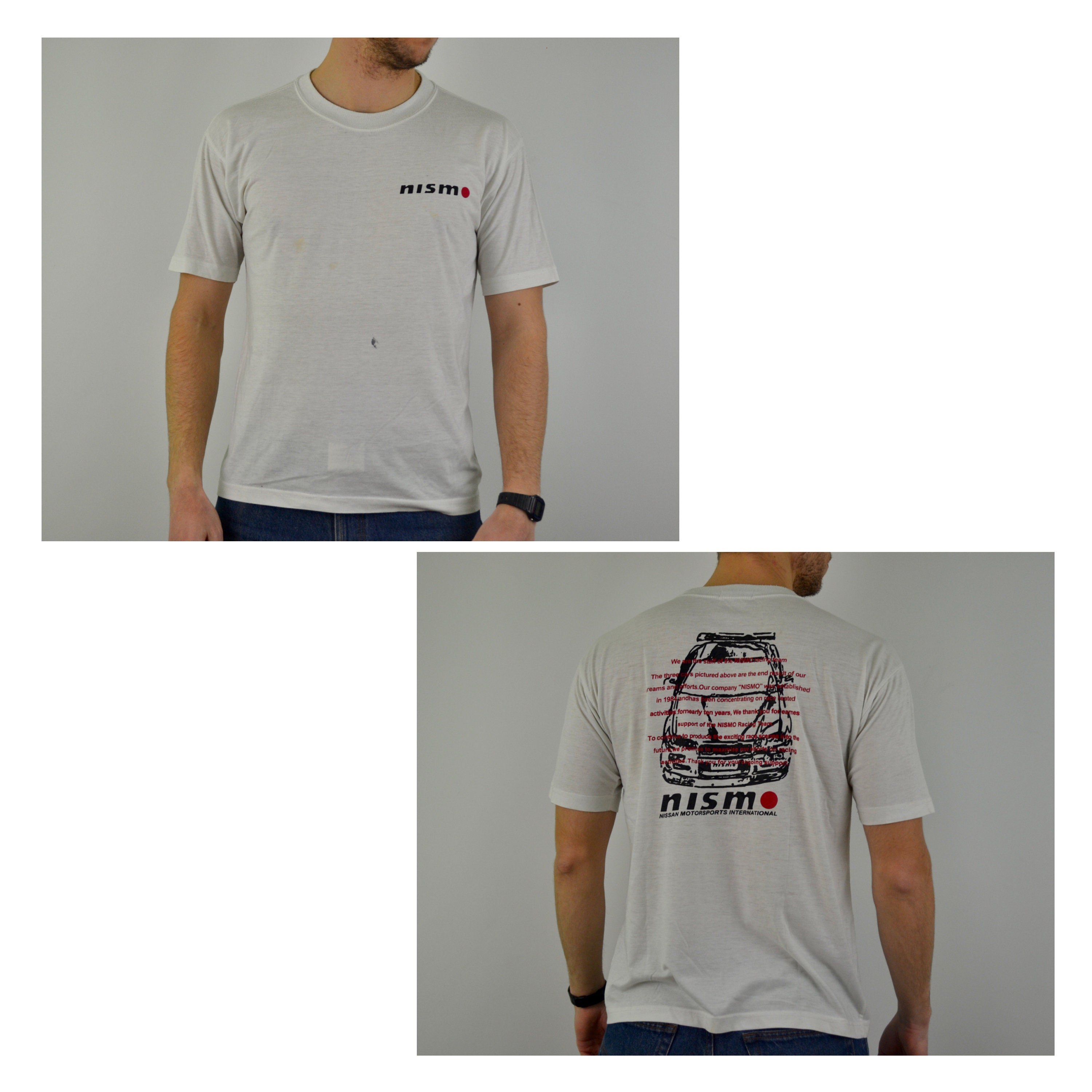 90s Vintage Nismo Shirt Size Large Vtg White Racing Tee Nissan ...